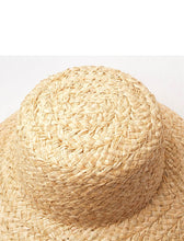 Load image into Gallery viewer, Bianka Plus Hand Made Wheat Hat with Black Ribbon
