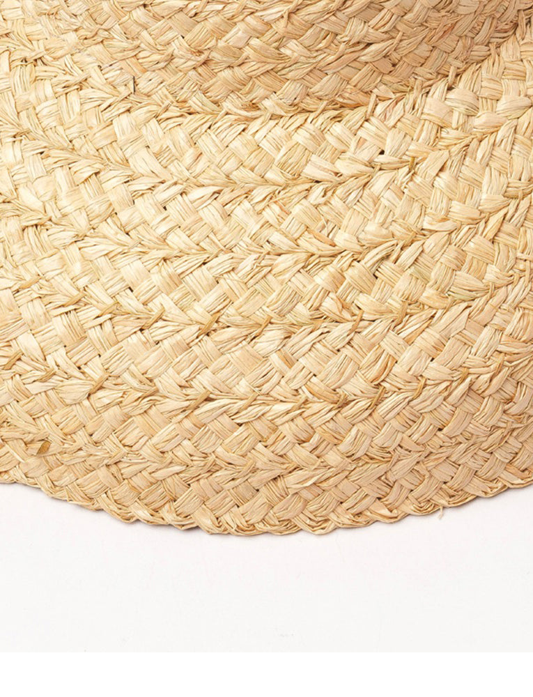 Bianka Plus Hand Made Wheat Hat with Black Ribbon