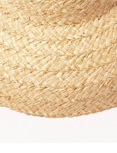 Load image into Gallery viewer, Bianka Plus Hand Made Wheat Hat with Black Ribbon
