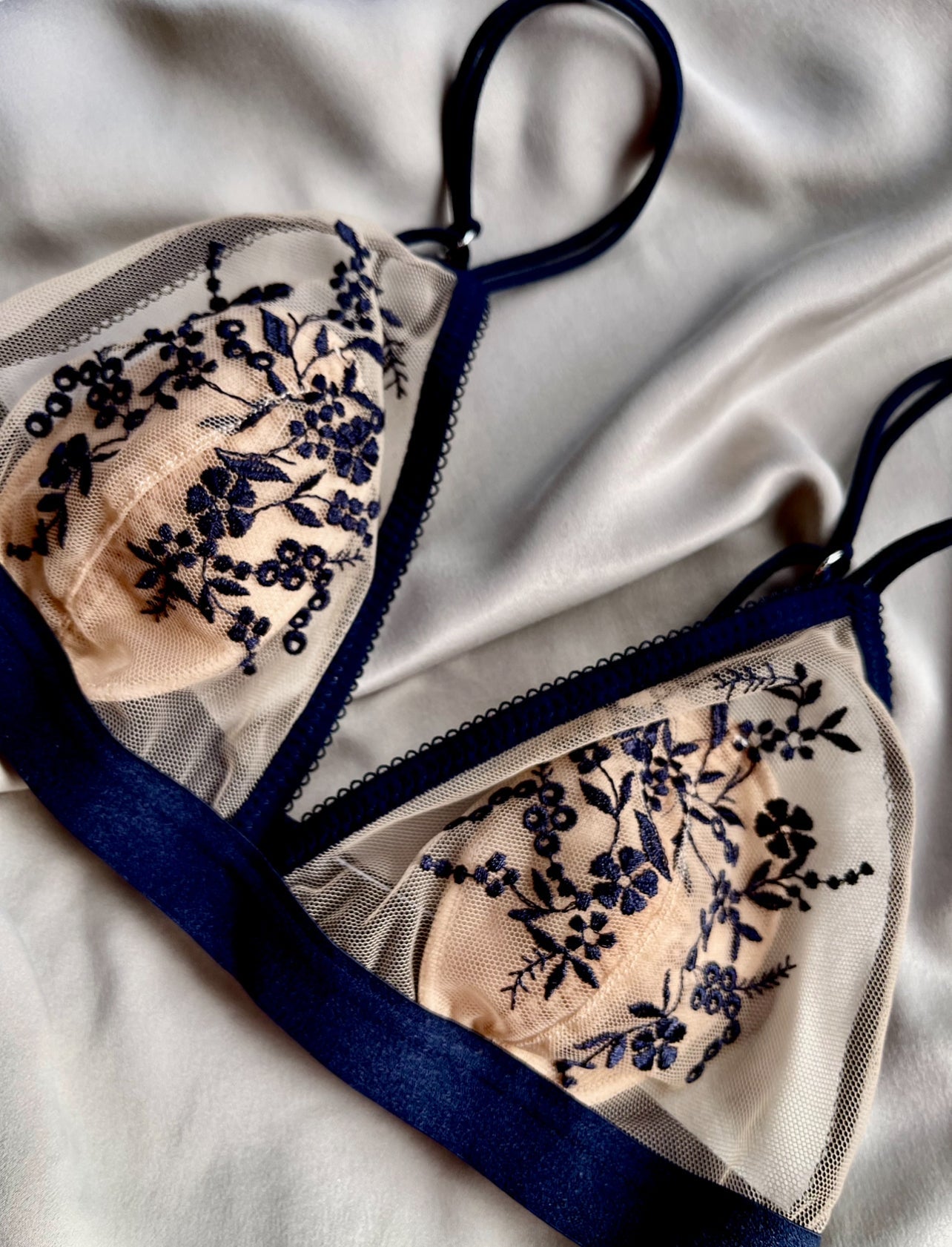 Fifi Nude Floral Mesh Lace Brief