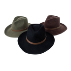 Willy Leather-trimmed / Wool-blend Felt Fedora