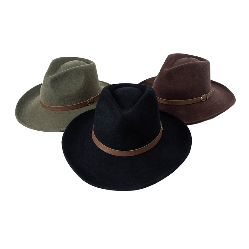 Willy Leather-trimmed / Wool-blend Felt Fedora