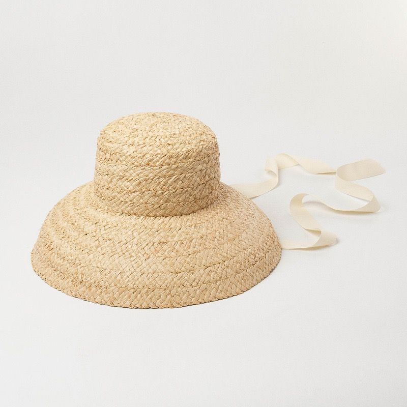 Bianka Plus Hand Made Wheat Hat with Ribbon