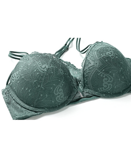 Garvin Floral Lace Front Closure Bra with Under-Wire