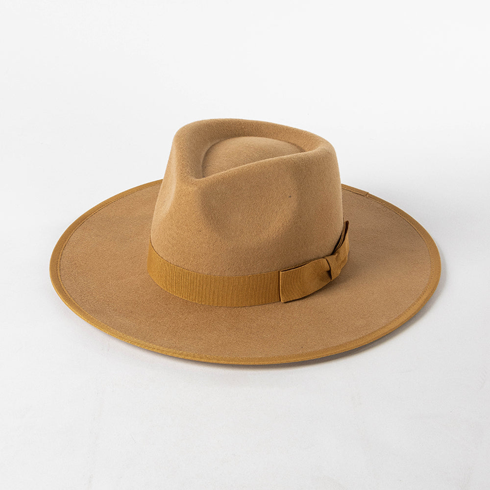 Olivia Grosgrain-Trimmed Wool-Felt and Chenille Fedora
