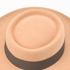 Albee Grosgrain-trimmed Wool Boater Hat