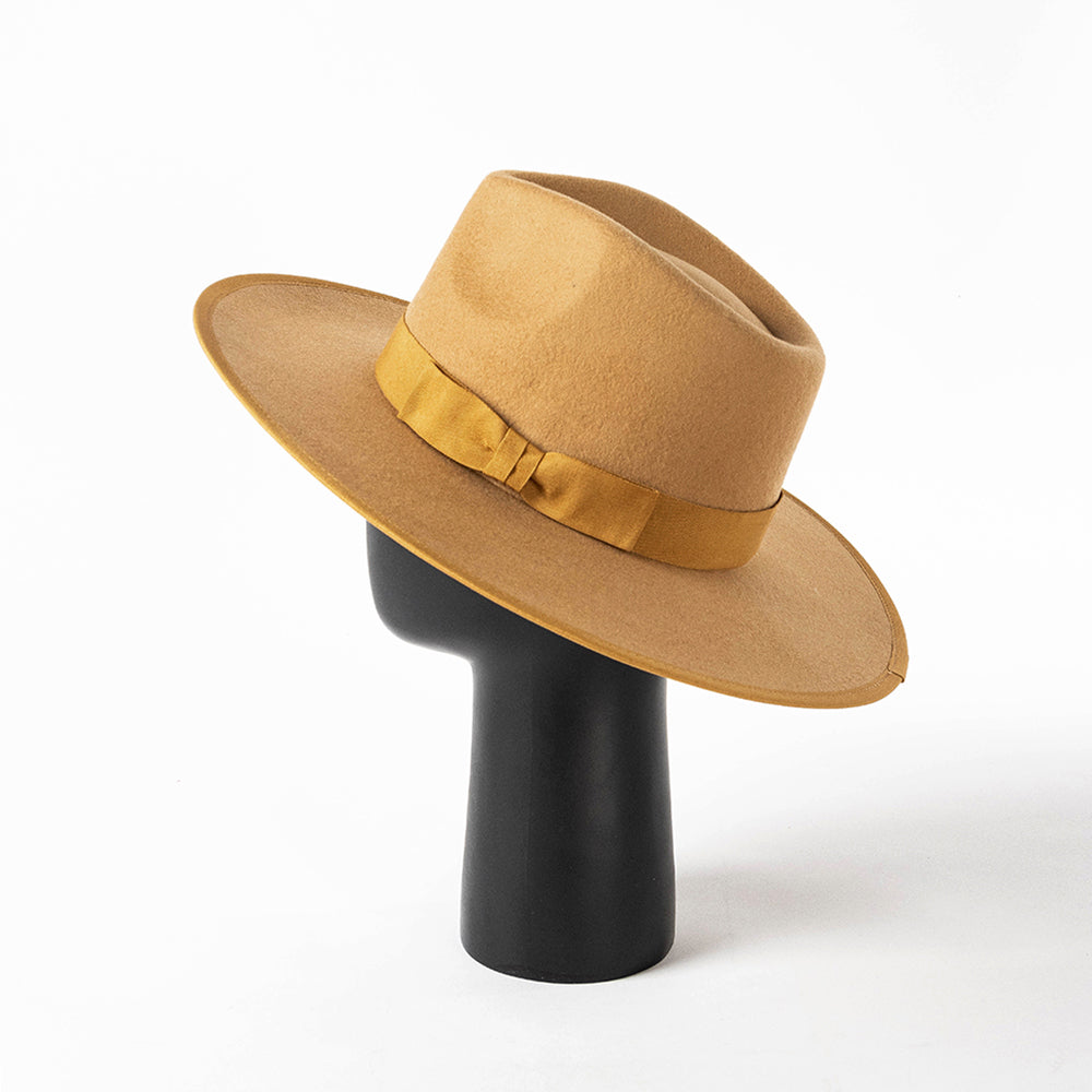 Olivia Grosgrain-Trimmed Wool-Felt and Chenille Fedora