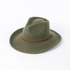 Willy Leather-trimmed / Wool-blend Felt Fedora