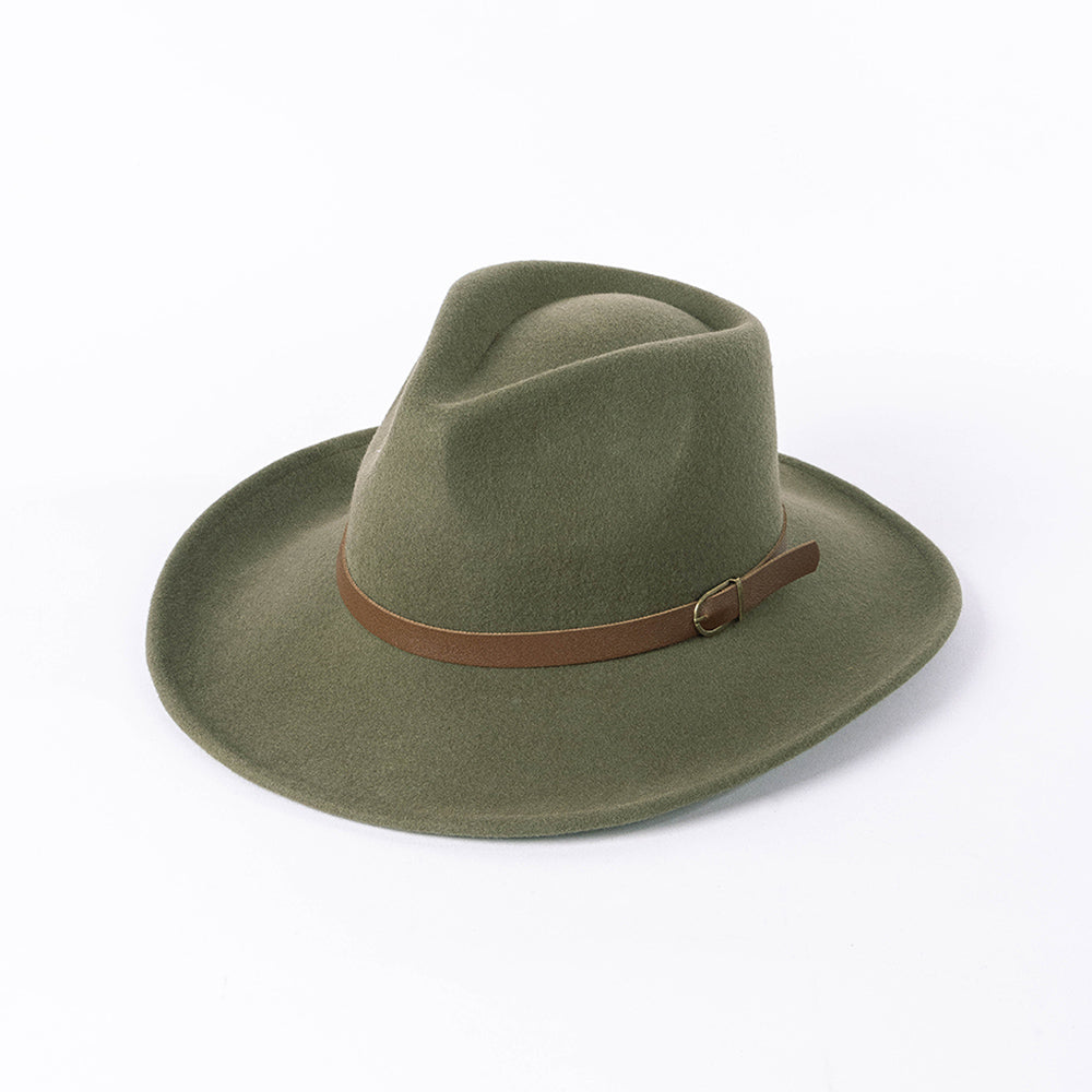 Willy Leather-trimmed / Wool-blend Felt Fedora