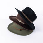 Willy Leather-trimmed / Wool-blend Felt Fedora