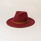 Joey Leather-trimmed Felt Fedora