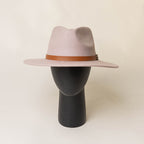 Joey Leather-trimmed Felt Fedora