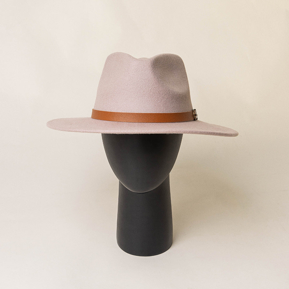 Joey Leather-trimmed Felt Fedora