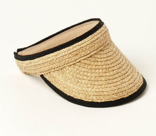 Fifi trimmed straw visor