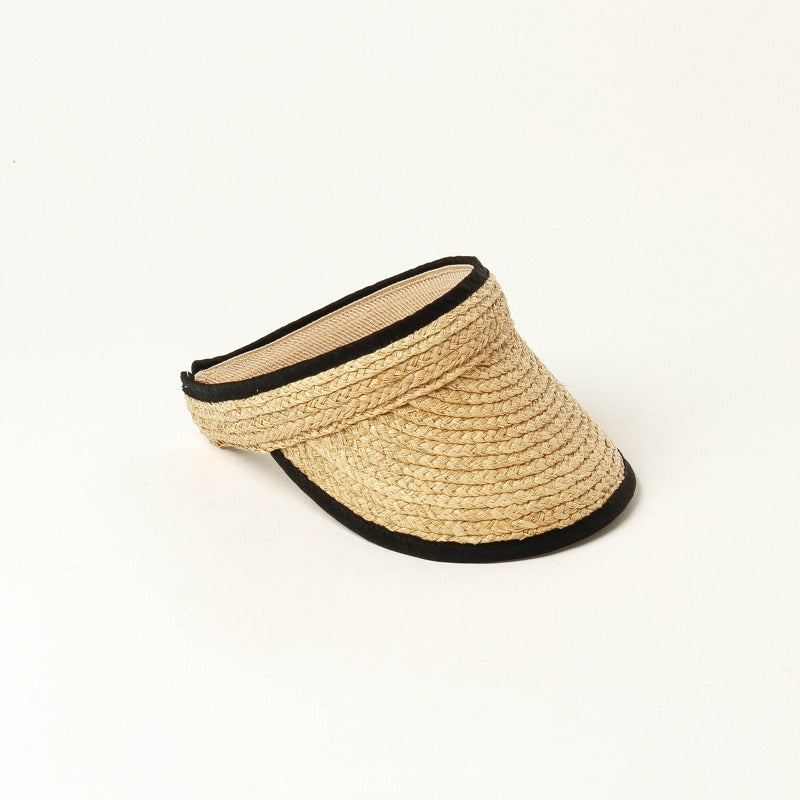 Fifi trimmed straw visor