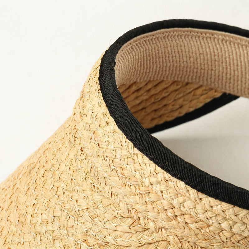 Fifi trimmed straw visor