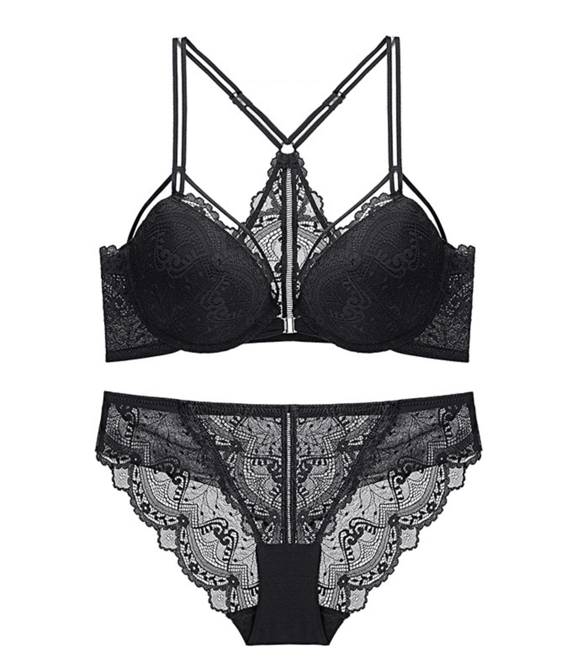 Garvin Floral Lace Front Closure Bra with Under-Wire